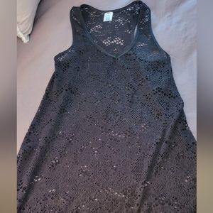 Black crochet cover up